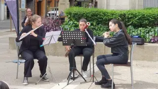 Una de las actuaciones del ciclo Música en las plazas de Huesca de 2023.
