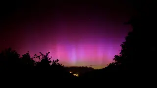 Aurora boreal visible desde Jaca