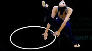 La aragonesa Alba Bautista, en el Europeo 2024 de gimnasia rítmica de Budapest