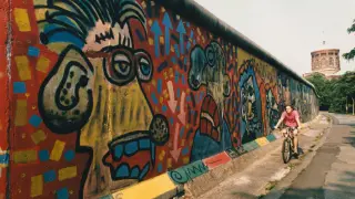 Imagen de un trozo del muro de Berlín