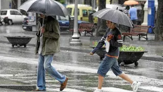 La lluvia dejó ayer en Huesca 31 litros por metro cuadrado, aunque no provocó incidencias.