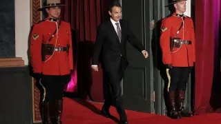 Zapatero a su llegada a la cumbre del G-20