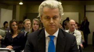 El diputado antimusulmán Geert Wilders, sentado durante el juicio celebrado en Amsterdam