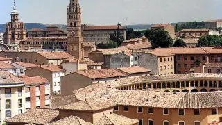 Vista general del centro histórico de la ciudad de Tarazona.