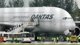 Avión de la aerolínea australiana Qantas