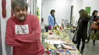 Javier Coronas, ''padrino' del mercadillo solidario Mil Grullas.