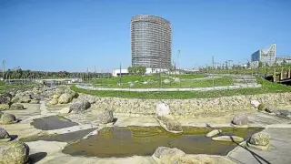 El Parque del Agua, en la imagen, está abierto desde junio de 2008.