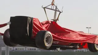 Massa rompió el Ferrari F150