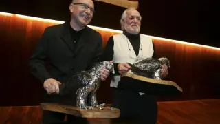 Dos de los galardonados en los premios Félix de Azara, Eugenio Monesma y Severino Pallaruelo