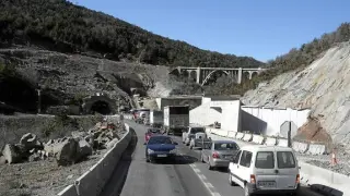 Tramo de la Autovía entre Huesca y Jaca.
