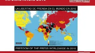 Mapa del estado de la libertad de prensa en el mundo.