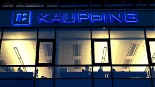 Oficina del banco islandés Kaupthing, nacionalizado en 2008