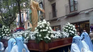 Imagen de archivo de la procesión del Santo Entierro de Zaragoza