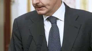 Zapatero durante un discurso en el Congreso