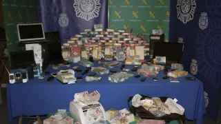 Cocaína incautada por la Policía a una banda de narcotraficantes