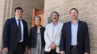 Nieves Ibeas, José Luis Soro, Gregorio Briz y Joaquín Palacín, diputados del grupo CHA