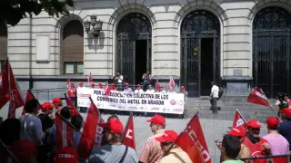 Imagen de la manifestación de este verano en las calles de Zaragoza