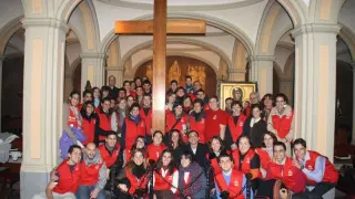Los jóvenes de la Diócesis se volcaron en diciembre con la llegada a Zaragoza de la Cruz de las JMJ