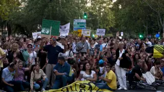 Manifestación de los 'indignados' en Zaragoza