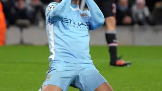 El jugador del Manchester City Sergio Agüero