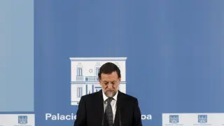 Mariano Rajoy en rueda de prensa dando el nombre de sus ministros