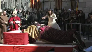 Escena de la muerte de los amantes de Teruel