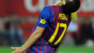 El jugador del FC Barcelona, Pedro Rodríguez, durante el partido ante el Sevilla.