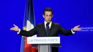 El presidente y candidato, Nicolas Sarkozy