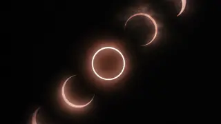 Las diferentes fases del eclipse anular