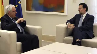 El presidente del PAR habla con Mariano Rajoy en la Moncloa