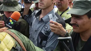 El periodista francés, Roméo Langlois, una vez liberado de las FARC.
