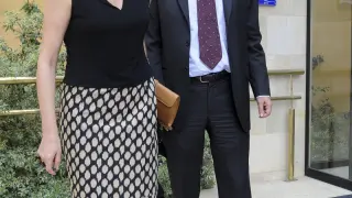 El expresidente del Gobierno José Luis Rodriguez Zapatero acompañado de su esposa, Sonsoles Espinosa