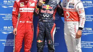 Alonso fue tercero, tras Vettel y Hamilton