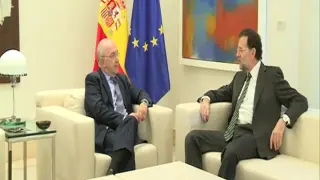 Foto de archivo de Rajoy y Almunia