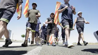 Imagen de archivo de una protesta de los mineros de Teruel.