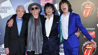 Los integrantes de los Rolling Stone, en la celebración de sus 50 años.