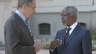 Annan se reunió el lunes con el ministro de exteriores ruso, Sergey Lavrov, para reactivar el plan de paz