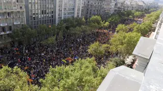 Manifestación en Cataluña a favor de la independencia