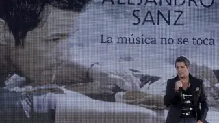 Alejandro Sanz presentando su último disco