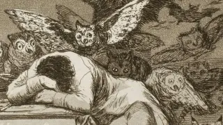 'El sueño de la razón produce monstruos', grabado de la serie Los Caprichos.