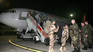 Varios militares españoles parten hacia Afganistán, en una foto de archivo