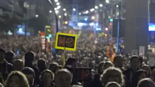 Manifestación el día de la huelga general del 14-N en Zaragoza