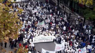 La 'Marea Blanca' recorrió Madrid este domingo