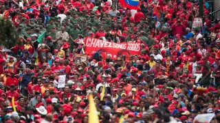 Seguidores del presidente venezolano Hugo Chávez