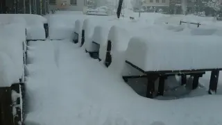Nieve caída en el entorno de Benasque