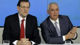 Rajoy y Arenas en la reunión del Comité Ejecutivo del PP