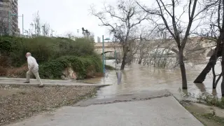 La riada, a su paso por Zaragoza