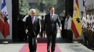 Rajoy recibido por el presidente de Chile
