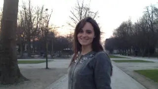 Carmen Marco, en un parque de Bruselas