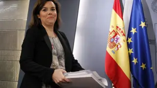 La vicepresidenta del Gobierno, Soraya Sáenz de Santamaría